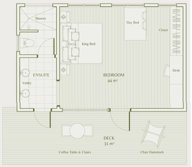 Spa Tub Villa island bliss Floor Plan